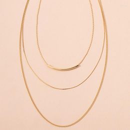 Chains 2023 Arrivals Multilayer Copper Pipe Vintage Personality Thin Sweater Chain Necklace For Women