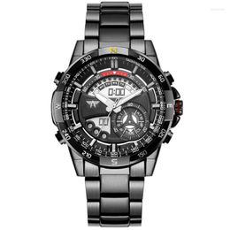 Wristwatches AMST Digital Sports Watches Men's Military Quartz LED Hour Clock Male Full Steel Wrist Watch Relogio Masculino