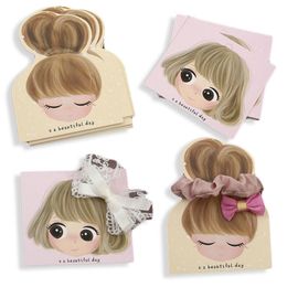 Jewellery Stand 50pcslot Barrettes Packing Paper Card Cute Small Girs Display Cards for DIY Kid Hair Accessories Retail Price Tags Holder Label 230517