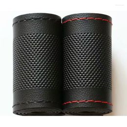 Steering Wheel Covers DIY Micro Fibre Leather Braid Car Cover With Needle Thread Styling