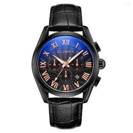 Wristwatches Free Shiping Quartz 2023 Military Leather Stainless Steel Analog Date Men's Wrist Watches