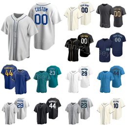 Baseball 28 Eugenio Suarez Jersey 10 Jarred Kelenic 29 Cal Raleigh 44 Julio Rodriguez 23 Ty France 35 Teoscar Hernandez 25 Dylan Moore Cool Base Stitched Man Kids S-S