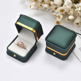 Jewellery Stand Phnom Dark Green Leather Organiser Wedding Ring Box Pendant Bracelet Necklace Storage Case Gift Packaging Display 230517