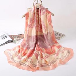 Scarves China Fashion Summer Scarf Silk Women Shawl Foulard Beach Cover-Ups Wrap Long Bandanna Ladies Pareo Muffler