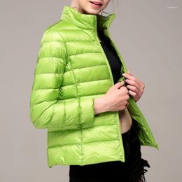 Women's Down Yvlvol Winter Ultra Light 90% Duck Jacket Women Large Natural 's Hair Outwear Parka Sash Tie Up Warm Coats