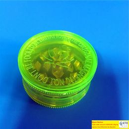 Cheap Fluorescent green Acrylic Herb Grinders 3Parts Plastic Herb Grinders Smoke Herb Grinders World Wide