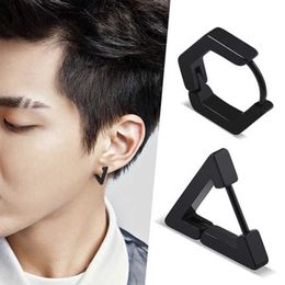 Stud Fashion Gothic Triangle Square Unisex Punk Rock Stainless Steel Men Women Ear Stud Earrings Pierced PushBack Ear Plug Buckle Z0517