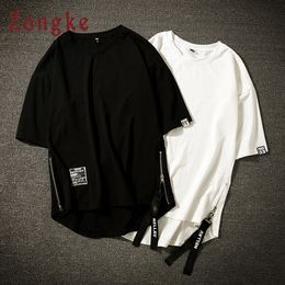 Mens TShirts Zongke White T Shirt Men Tshirt Harajuku Vintage TShirt Clothes Streetwear Hip Hop Summer Top 5XL 230518