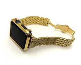 24K Gold Apple Watch Cover Cover Gold Diamonds Watch Band для Apple Watch S1S2S3 42 мм 2IN1 SET7514763