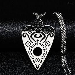 Pendant Necklaces Punk Eye Divination Stainless Steel Statement Necklace Women Silver Colour Jewellery Gift Cadenas Para Hombre N3007S06