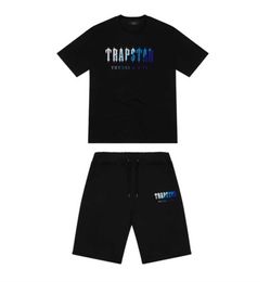 23ss Limited Edition TrapStar t Shirt Short Sleeve Shorts Shooter Suit London Street Fashion Cotton Comfort Couple Breathable design 52ess