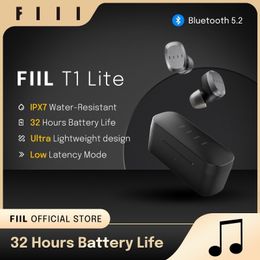 Cell Phone Earphones FIIL T1 Lite Earbud Nirkabel Bluetooth 5 2 TWS IPX7 Headphone Olahraga Tahan Air Earphone Latensi Rendah 230517