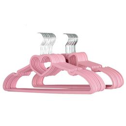 Hangers Racks 101520PCS Clothes Hanger Durable ABS Heart Pattern Coat for Adult Children Clothing Hanging Supplies Pink 230518