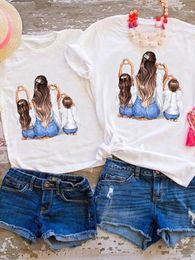 Family Matching Outfits Tee Graphic Tshirt Women Girls Boys Kid Child 90s Son Daughter Summer Mom Mama Clothes Clothing 230518