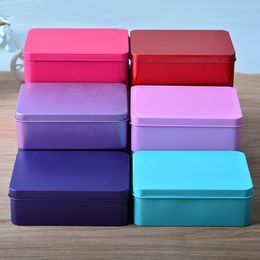 Tin Box with Lid Metal Storage Boxes Small Empty Flip Case Organiser for Money Coin Candy Keys dh97