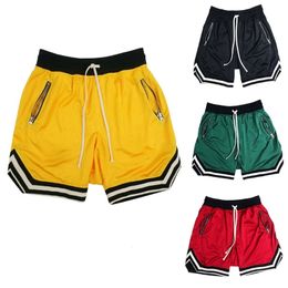 Yoga Outfit Mens Athletic Running Breathable Mesh Shorts Gym Workout Quick Dry Basketball Short Pants Drawstring Elastic Waist Sport Trouser 230518