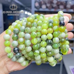 Strand JD Natural Stone Qinghua Flower Jade Bead Bracelets Women Fashion Jewellery Gemstone Gift Handmade Bracelet Wristband