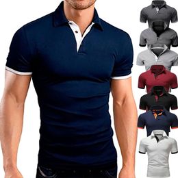 Men's Polos Men's Polo Shirt Tennis Shirt Dot Graphic Plus Size Print Short Sleeve Daily Tops Basic Streetwear Golf Shirt Collar Business 230518