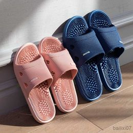 Slippers New Women Foot Massage Slippers Indoor Soft Slides Men Slipper Non-slip House Bathroom Health Care Shoes Couples