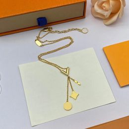 Designer Necklace Simple Classic Pendant Titanium Steel High Polished Luxury letter Pendant Fashion Jewellery Designs Top Quality