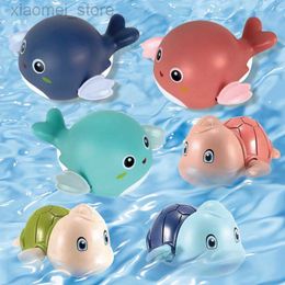 3PSCBath Toys Summer cute baby watch bath toys cute swimming small turtle dolphin bathroom toys for children chain toys bath toy