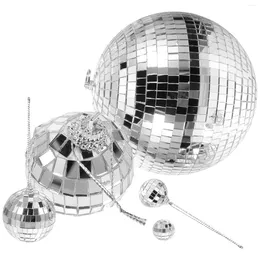 Gift Wrap 5pcs Disco Ball Ornaments Glass Balls Reflective Mirror S