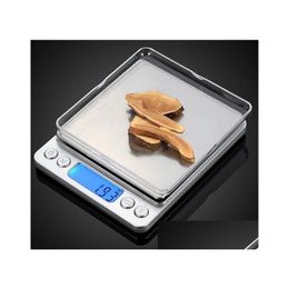 Weighing Scales Portable Digital Kitchen Bench Household Nce Weight Jewelry Gold Electronic Pocket Add 2 Trays Drop Delivery Office Dhlc9