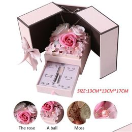 Gift Wrap Case Jewellery Gifts Boxes Foldable Flower Box Living Room Christmas Mini Portable Beautif With The Bag Drop Deliver Dhouk