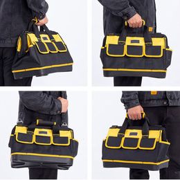 Tool Bag Electrician Bag Tool Organizers Portable Multi Pocket Waterproof Tool Kit Function Tool Bag 1680D Oxford Cloth Bag 230517