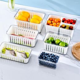 Storage Bottles Safe Vegetable Box Crisper Stackable Good Seal Onion Ginger Garlic Timer Fridge Kitchen Supplies