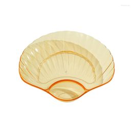Plates Conch Shape Candy Nuts Dry Fruit Plastic Plate Dishes R7UB