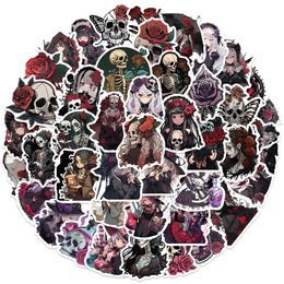 50PCS Graffiti Stickers Gothic Rose Girl For Skateboard Car Baby Helmet Pencil Case Diary Phone Laptop Planner Decor Book Album Kids Toys Guitar DIY Decals