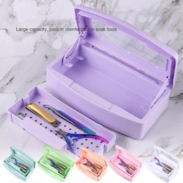 Nail Dryers Sterilizing Tray Sterilizer Art Disinfection Box For Steel Metal Nipper Tweezers Equipment Cleaner Storage Tools