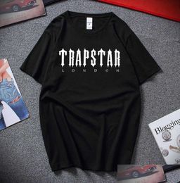 Men'S T-Shirts 2023 Mens Trapstar T Shirt Designer Men Women Hip Hop Top Print Tshirt Summer Fashion Black Sportswear Brand Breathable design 85ess