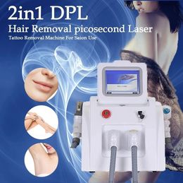 2024 New 2 in 1 ipl hair removal laser tattoo machine ND YAG Laser hair removal device painless for home use for women