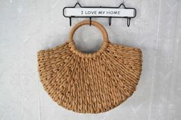 2023 New Paper Straw Woven Bag Women's Bag Summer Handbag Grass Woven Bag Beach Bag Day Single Women's Bag 230518