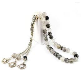 Beads Agates And Crystal Tasbih Tassel Style Grey Muslim Prayer 33 99 Misbaha Islamic Bracelets Jewelry