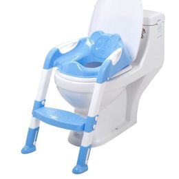 Toilet chair for kids folding potty toilet trainer seats infant daily step with adjustable ladder convenient ba17 Q2