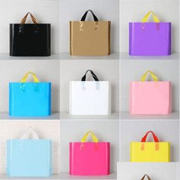 Packing Bags Plastic Shop Gift Solid Colour Thickened Clothing Storage Pounch Party Supplies Food Packaging Bag Mtisize Drop Delivery Dhjpd