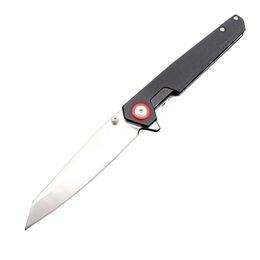 High Quality M0619 Flipper Folding Knife 440B Satin Tanto Blade G10 with Stainless Steel Sheet Handle Ball Bearing Fast Open EDC Poket Knives With Retail Box