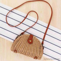 Stuff Sacks Mini Rattan Beach Bag Handbags for Women Designer Luxury Straw Bag Small Travel Woven Shoulder Crossbody Bag