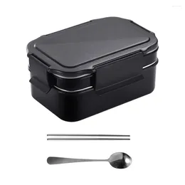 Dinnerware Sets Sandwich Box Kids Bento Meal Prepping Containers Japanese Sushi Chopstick Spoon Set Kid Snack Container Metal Lunchbox