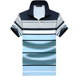 Men's Polos Contrast Colour Striped Polo T Shirt For Men Embroidery Custom Casual Slim Fit Short Sleeve Top High Quality Designer Summer 230518