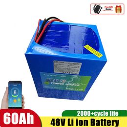 48V 60AH Electric Scooter Lithium Li ion Battery Pack for Electric Bicycles Scooters Electric Vehicles+10A Charger