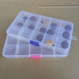 Jewellery Pouches 10 Grids Adjustable Plastic 2 Row Transparent Storage Box Case Display Beads Rings Earring Necklace Organiser Container