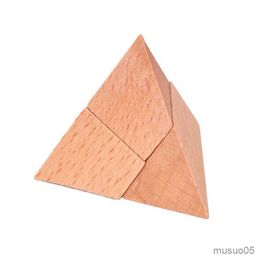Intelligence toys IQ Brain Teaser Pyramid Kong Ming Lock Lu Ban Lock Wooden Interlocking Puzzles Game Classical Toys For Adults Kids