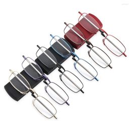 Sunglasses Strength 1.0-4.0 Folding Reading Glasses Includes Case Alloy Frame Rotation Legs Presbyopia Eyeglasses