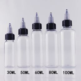 E Cig Plastic Dropper Bottles With Twist Off Caps 30ml 50ml 60ml 100ml 120ml Pen Shape Unicorn Bottle Empty Pet Bottles For E-Liquid