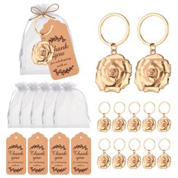Wedding rose key ring wedding gift rose pendant send guest gift Birthday party gift