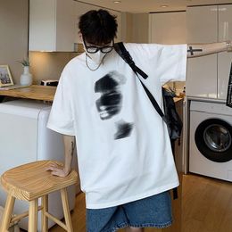 Men's T Shirts -Youth Human Funny Y2k Streetwear Graphic Shirt Oversized Harajuku Fashion T-shirts Vintage Casual Black Short